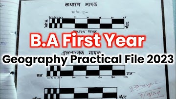 BA 1st year Geography practical file 2023 | First Year practical file  | Geography practical file |