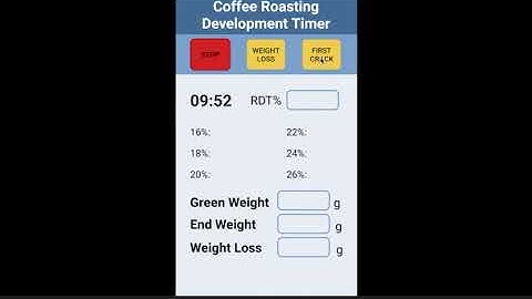 Coffee Roasting Development Timer for Android