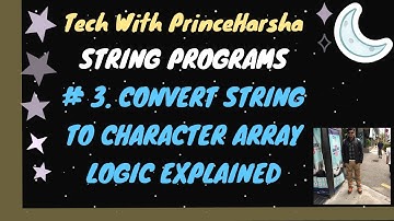 3.String programs in java - Program to convert string to character array