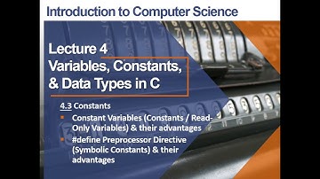Intro. to CS & Programming | LECT 4.3: Constant Variables & Symbolic Constants (#define) | in Arabic