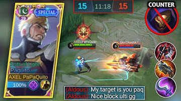 PAQUITO TUTORIAL TO COUNTER 500STACKS ALDOUS IN SIDELANE | TIPS TO COUNTER PRO ALDOUS | MLBB