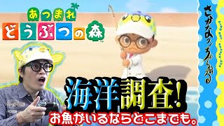 お魚がいると聞いて初めてゲームに挑戦するであります！【あつ森実況】