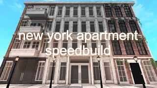 new york apartment speedbuild | roblox bloxburg speedbuild ✧