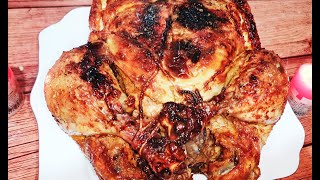 دجاج محمر في الفرن رائع و بنين أكثر من الذي يحضر في المطاعم poulet rôti