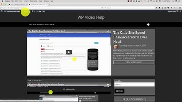 WordPress Help Videos (Menu Items)