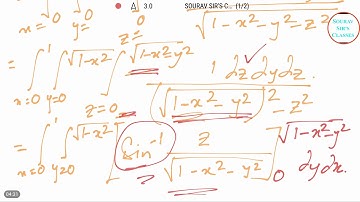 TRIPLE INTEGRATION MATHEMATICS  ISI ,DSE ,JNU ,IGIDR , ONLINE LECTURES,YEARLY SOLVE