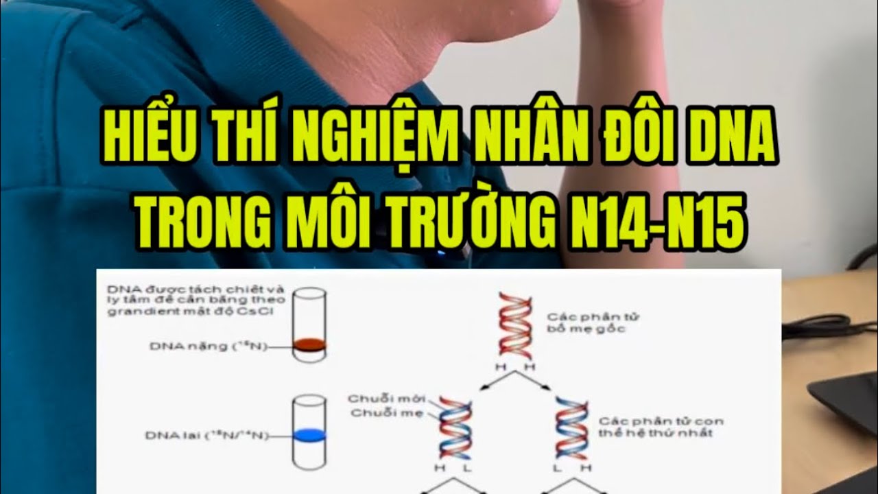 Hiểu thí nghiệm nhân đôi DNA trong môi trường N14-N15 #sinhhoc12 #onthithpt #onthidaihoc