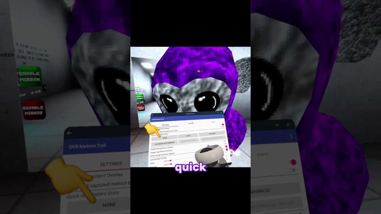 How to see your fps and statistics on quest 