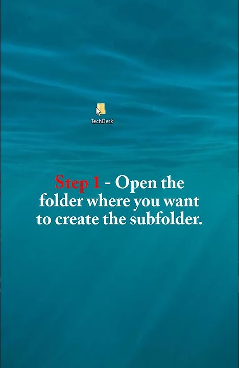 How to Create a Subfolder On Windows #shorts - YouTube
