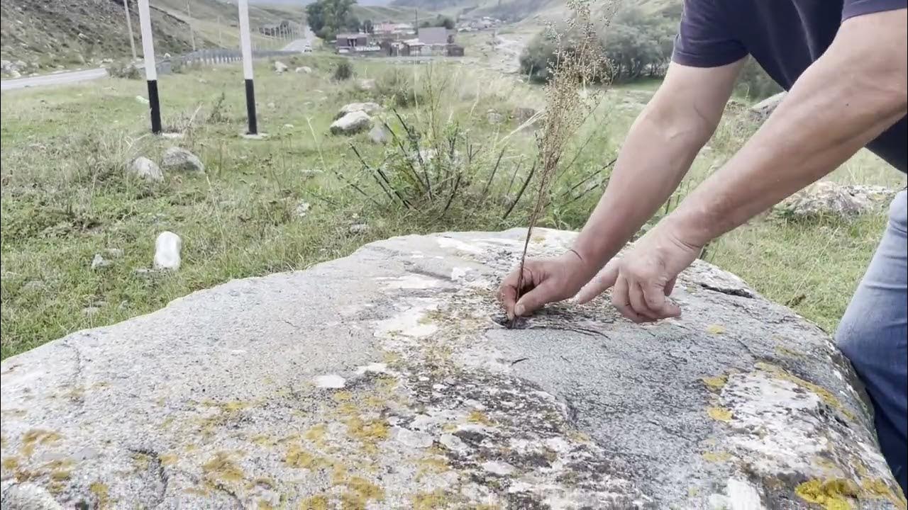 Загадки Алтая . Камень с треугольным отверстием у села Хабаровка - YouTube