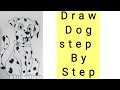 Draw Dalmatian Dog Step By Step..#dog #sketch #kids.Draw a dog step by step #art #draw #drawing