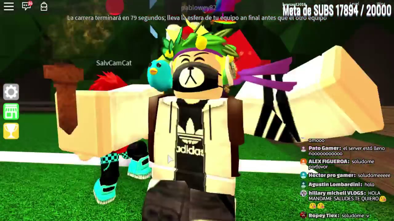 sant en directo jugando roblox con suscriptores y espectadores