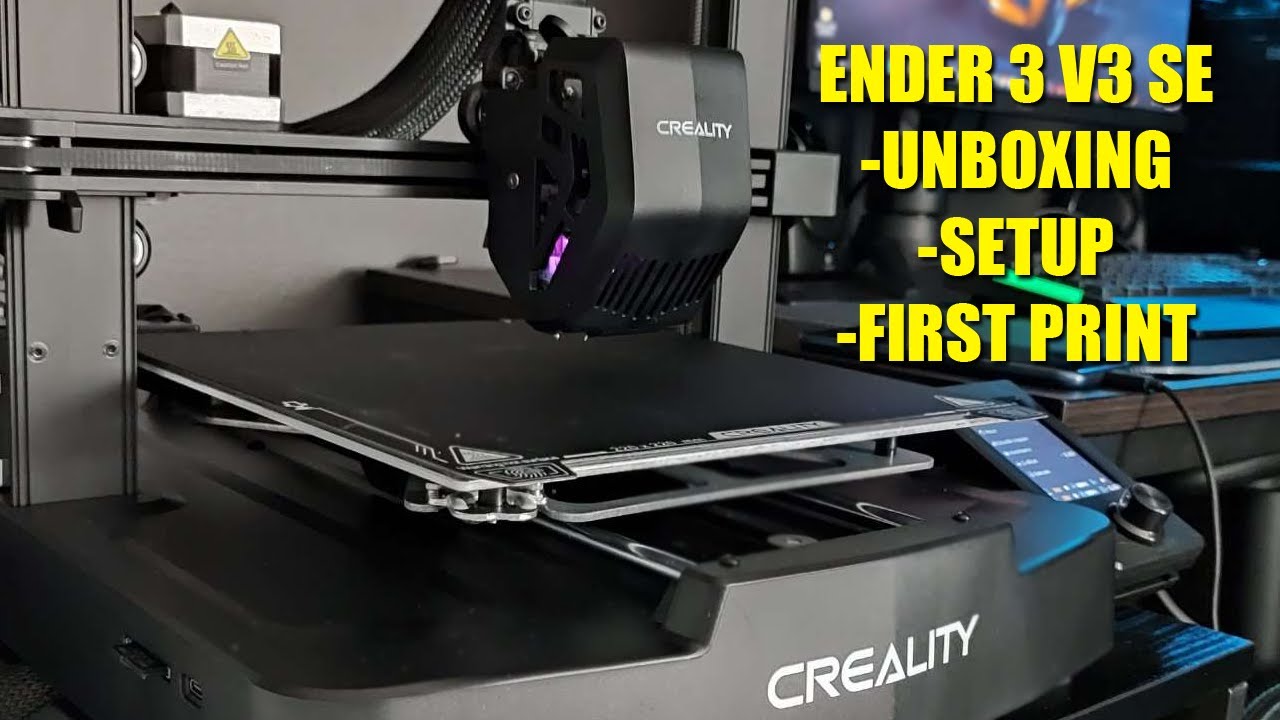 My Ender 3 V3 SE , unboxing, setup and first print - YouTube