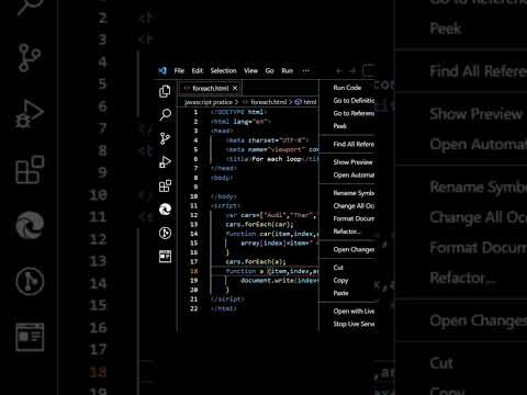 For each loop
