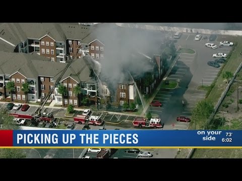 Students return to Tampa apartments after fire to find heavy damage