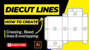 Packaging Design - Lesson # 2 | How To Create Die Cut Lines, Creasing Lines, Bleed Area