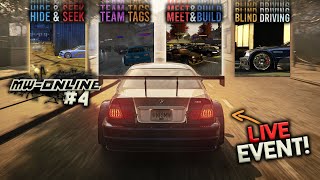 Need for Speed Most Wanted Online with Viewers! Blacklist Builds, Hide & Seek, Team Tags,Car Meet #4