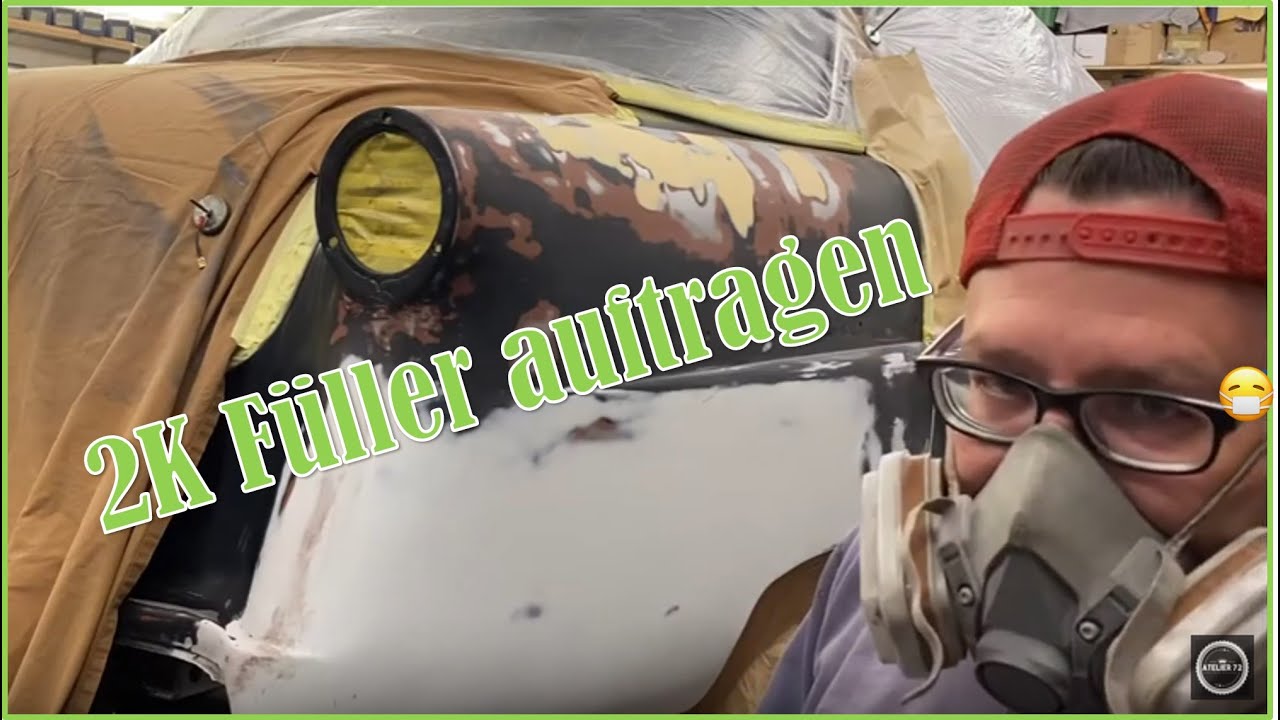 Car repair / 2K Füller auftragen