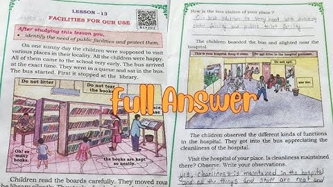 || 3rd STD EVS|| lesson -13 Facilities for our use|| full answer