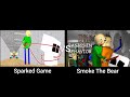 Baldis basics song  basics in behavior part 4 sparked game vs smoke the bear