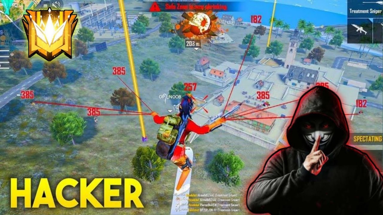 I Meet Flying Hacker In Free Fire😱 , Diamond Hack 💎, Wall Hack , Headshot  Hack - Garena Free Fire 