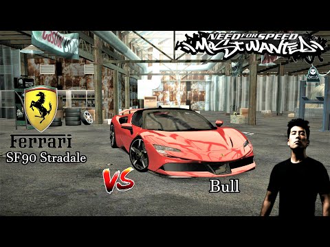 Ferrari SF90 Stradale Hyper Car In NFS Most Wanted 2005 Remastered Graphics VS Pagani Huayra