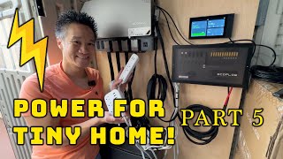 Power For Tiny Living  WIRING EVERYTHING! Day #5 of EcoFlow Power Kit Installation!