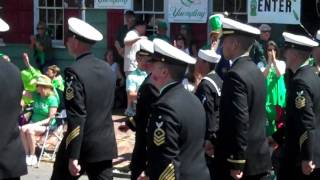 navy men with kisses all over their face`s   savannah saint patricks day 2011