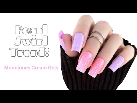 Pearl Swirl Nail Trend | Real Time | Amazon Finds | Modelones Cream Gel