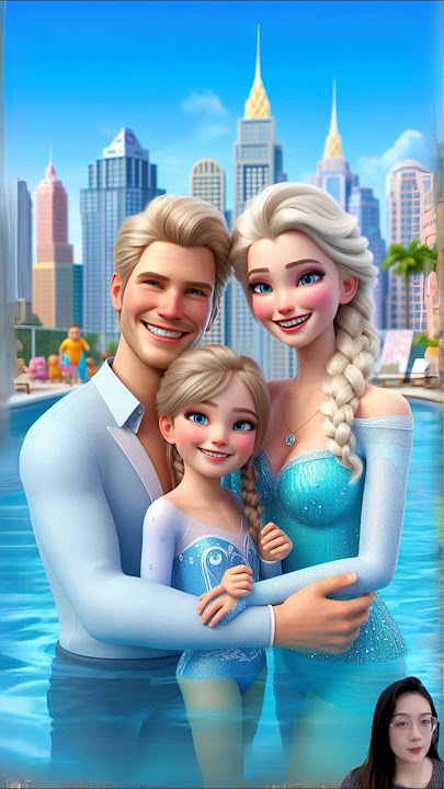 💙 Evolution of Elsa : Holiday with family 😍 #elsa #frozen #cartoon #disney