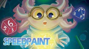 SPEEDPAINT - Axolotl D&d adventurer - Character Design Challenge December