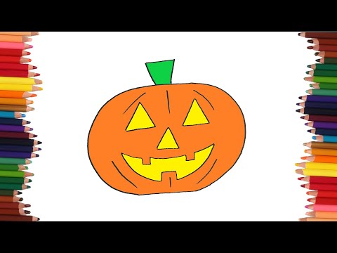 Cómo dibujar una calabaza de Halloween paso a paso paso a paso