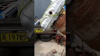 Redneck fuel tank rust scale cleaning @cjbroers5629 earlybird 55chevy classic ford