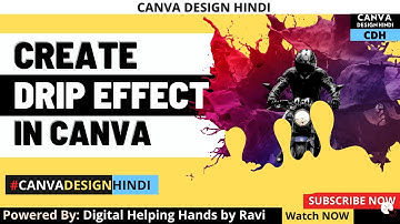How to Create Drip Effect in Canva Tutorial (Canva Tips) | @CanvaDesignHindi