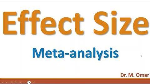 Effect size in meta analysis
