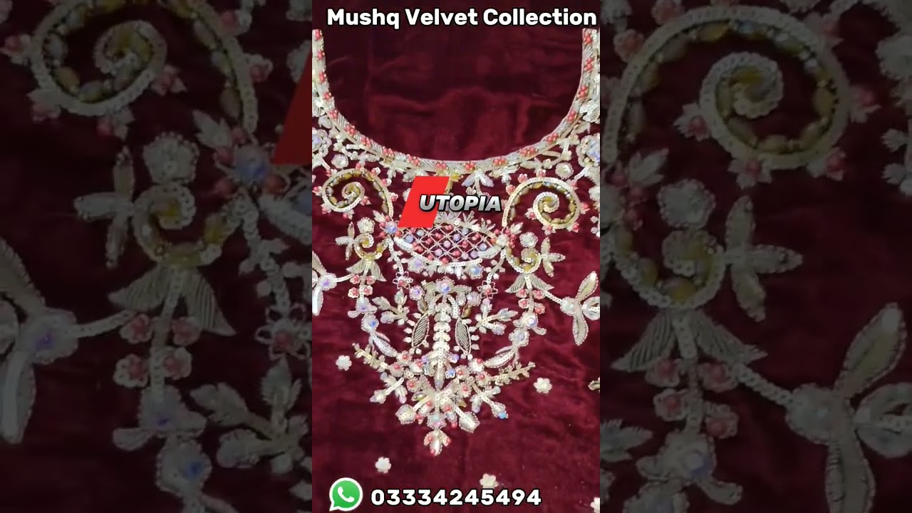 Mushq Velvet Utopia | Velvet Hand Embellished Suits 