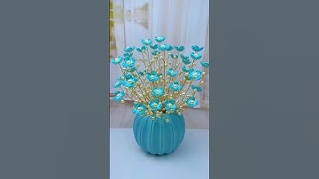 Creative Mind  craft copper wire made flower pot #creativity #trending #short