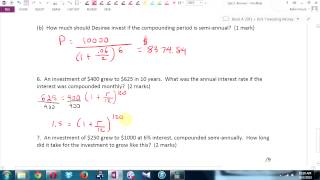 FMa 12 Unit 1 Answers to Quiz 1