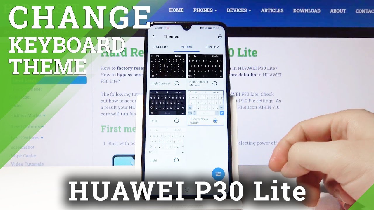 How to Personalize Keyboard in Huawei P30 Lite – Change Keyboard Theme -  YouTube