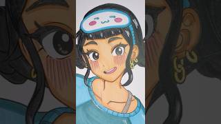 ZOEY 🖤 Anime Style K-pop Demon Hunters Coloring Book #shorts #animeart #kpop #coloring