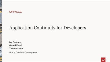 Application Continuity for Developers