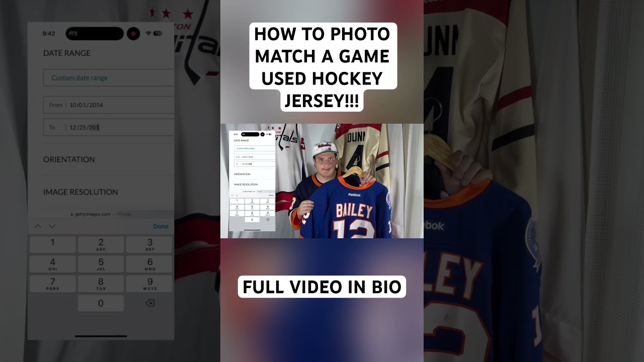 HOW TO PHOTO MATCH A GAME USED HOCKEY JERSEY