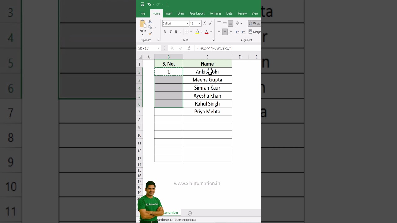 Excel Auto Serial Number Trick You Must Know 