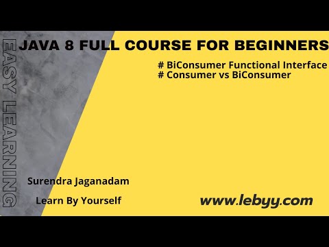 BiConsumer FI Default method with Example || BiConsumer vs Consumer | Java 8 features for Beginners