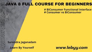 BiConsumer FI Default method with Example || BiConsumer vs Consumer | Java 8 features for Beginners