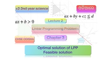 Linear programming problems part 2 unit 1 +2 2nd year science chse Odisha in Odia language by BK sir