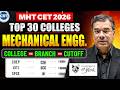 MHT CET 2026 Top Colleges Mechanical Engineering Cutoff 📊 | College vs Branch vs Cutoff | Btech360
