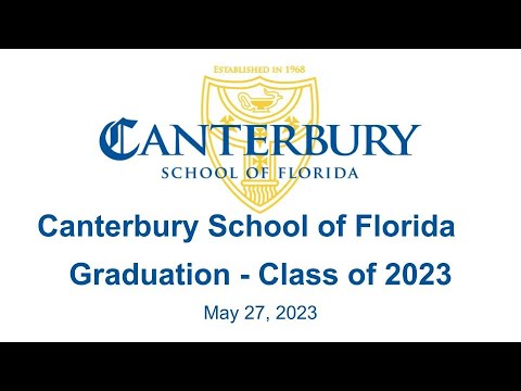 Canterbury School of Florida Graduation, May 27, 2023