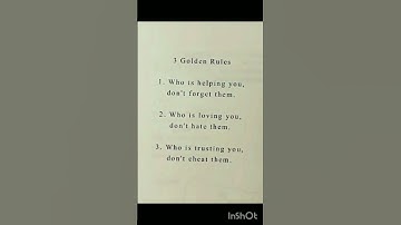 Golden Rules
