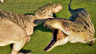 Acrocanthosaurus Vs Indominus Rex Dinosaurs Fighting